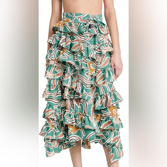 ULLA JOHNSON Isa Skirt in Topaz